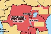 Les 3 pays: Burundi-Rwanda-Congo